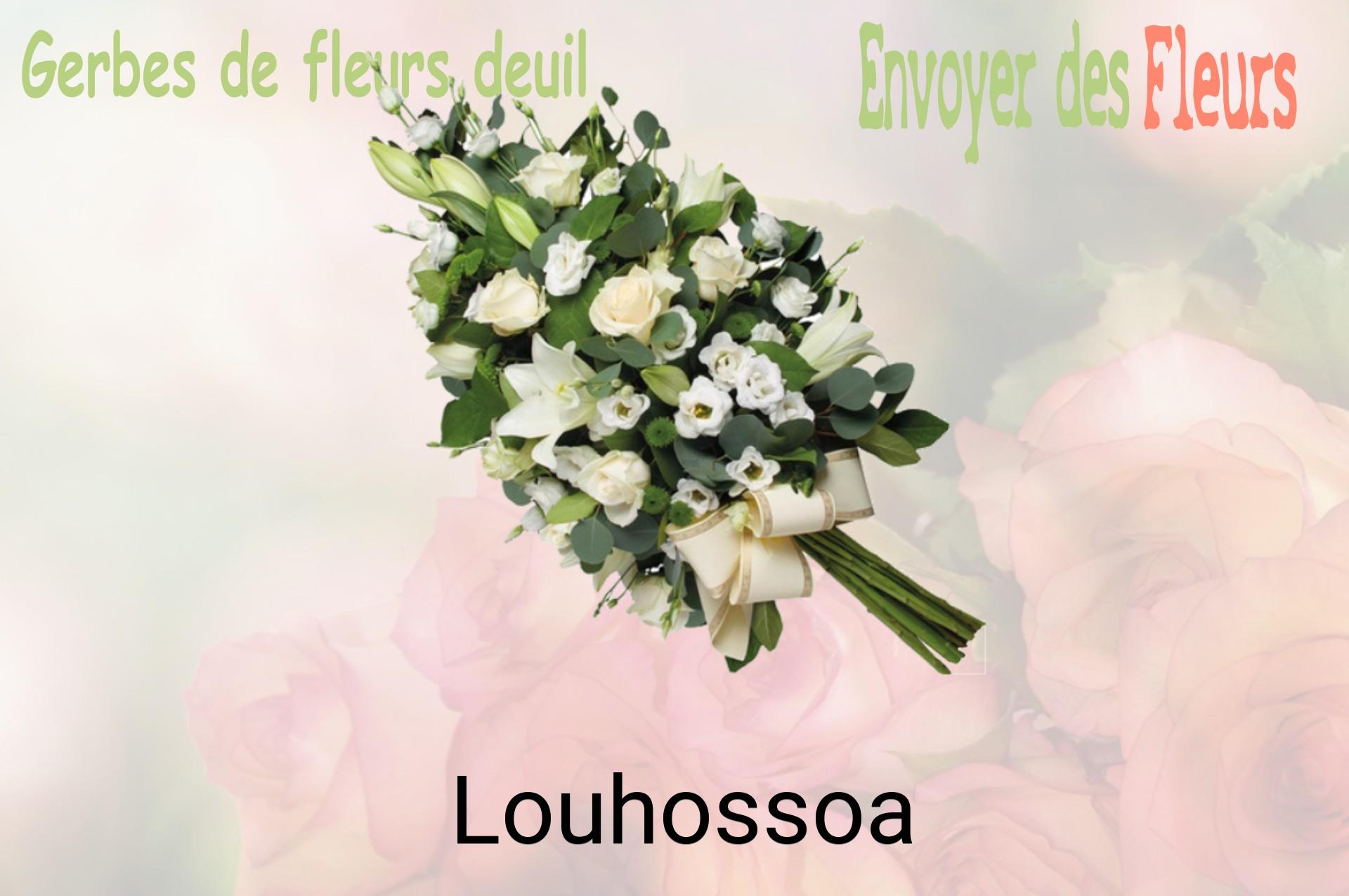 Gerbe de fleurs de deuil livrée à Louhossoa